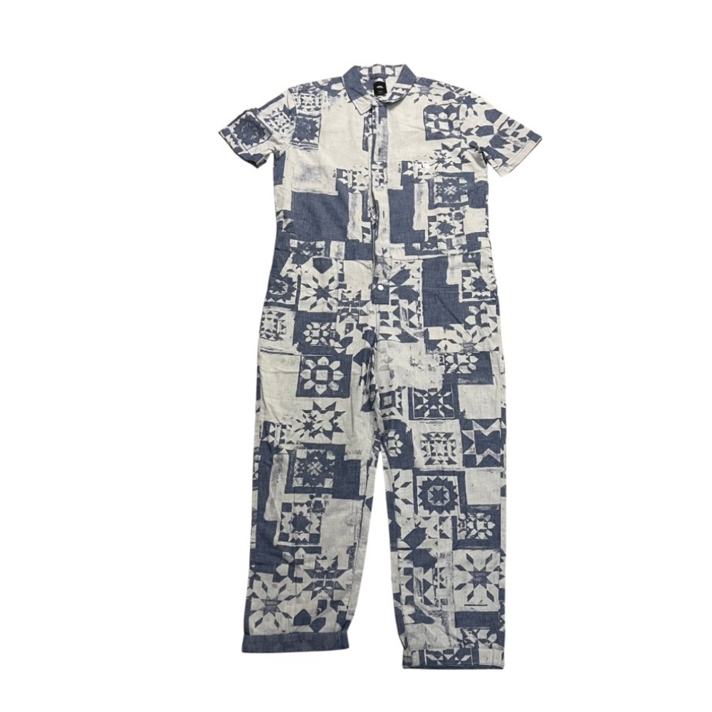 Vans Blue and White Patchwork Jumpsuit